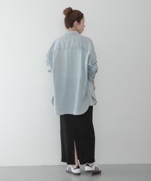Healthy denim(ヘルシーデニム)の「Healthy DENIM ALMOND(シャツ/ブラウス・レディース・ライトインディゴブルー/インディゴブルー・0)」の20枚目の写真