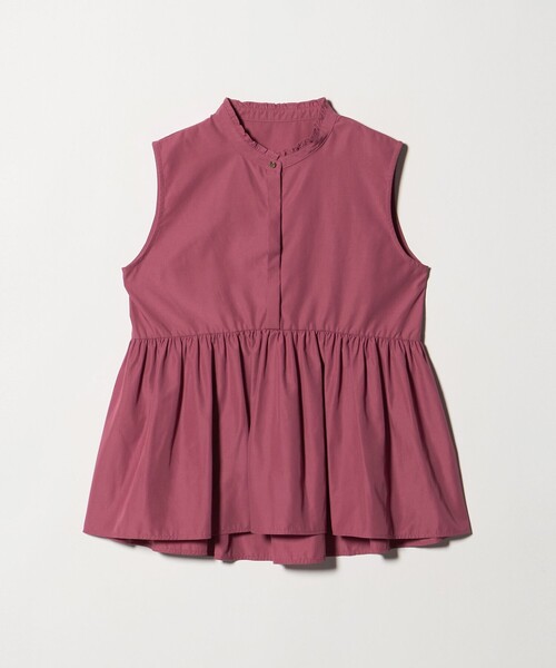 A DAY IN THE LIFE UNITED ARROWS（アデイインザライフユナイテッドアローズ）の「ペプラム ギャザー ノースリーブブラウス ＜A DAY IN THE LIFE＞（シャツ/ブラウス・レディース・ダークグレー/オフホワイト/ピンク・FREE）」の3枚目の写真