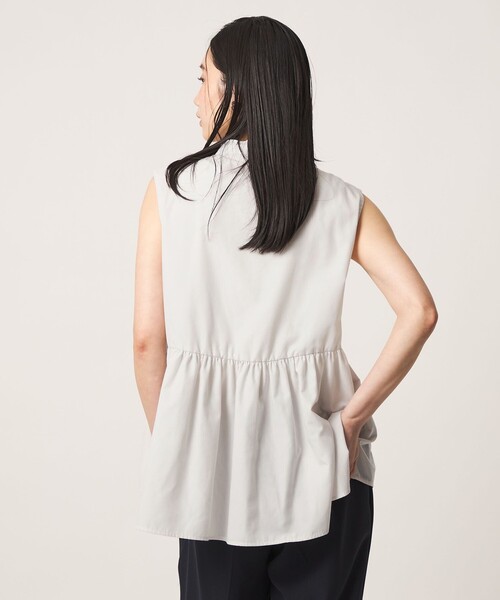 A DAY IN THE LIFE UNITED ARROWS（アデイインザライフユナイテッドアローズ）の「ペプラム ギャザー ノースリーブブラウス ＜A DAY IN THE LIFE＞（シャツ/ブラウス・レディース・ダークグレー/オフホワイト/ピンク・FREE）」の10枚目の写真