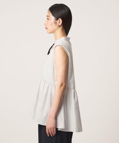 A DAY IN THE LIFE UNITED ARROWS（アデイインザライフユナイテッドアローズ）の「ペプラム ギャザー ノースリーブブラウス ＜A DAY IN THE LIFE＞（シャツ/ブラウス・レディース・ダークグレー/オフホワイト/ピンク・FREE）」の17枚目の写真