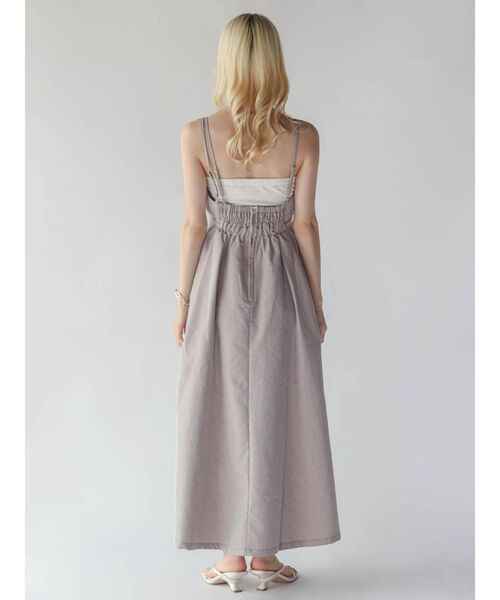 :ETHROF(イーサオブ)の「FLARE DENIM JUMPER SKIRT(ワンピース・レディース・ベージュ/ブラック・MEDIUM)」の19枚目の写真