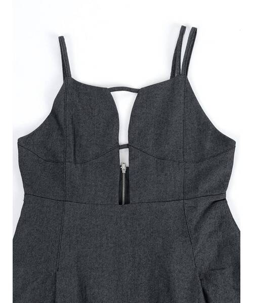 :ETHROF(イーサオブ)の「FLARE DENIM JUMPER SKIRT(ワンピース・レディース・ベージュ/ブラック・MEDIUM)」の22枚目の写真