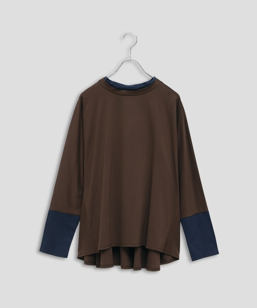 Kelen(ケレン)の「「KELEN / ケレン」バックフレアポンチプルオーバー(Tシャツ/カットソー・レディース・ネイビー/ブラウン/チャコールグレー・S/M)」の2枚目の写真