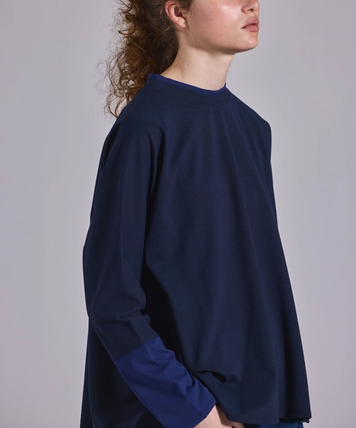 Kelen(ケレン)の「「KELEN / ケレン」バックフレアポンチプルオーバー(Tシャツ/カットソー・レディース・ネイビー/ブラウン/チャコールグレー・S/M)」の9枚目の写真