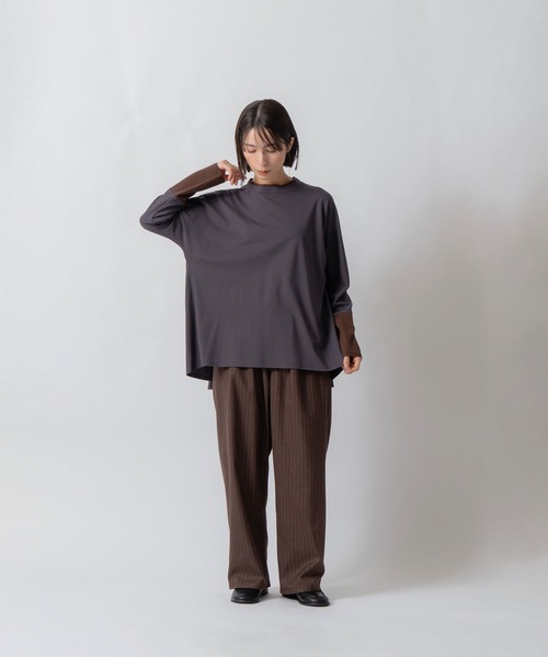 Kelen(ケレン)の「「KELEN / ケレン」バックフレアポンチプルオーバー(Tシャツ/カットソー・レディース・ネイビー/ブラウン/チャコールグレー・S/M)」の10枚目の写真