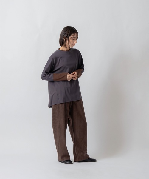 Kelen(ケレン)の「「KELEN / ケレン」バックフレアポンチプルオーバー(Tシャツ/カットソー・レディース・ネイビー/ブラウン/チャコールグレー・S/M)」の12枚目の写真