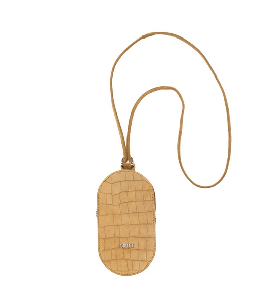 COOTIE PRODUCTIONS（クーティープロダクションズ）の「Leather Pill Bag（ショルダーバッグ・メンズ・ベージュ系その他/ブラック・FREE）」の2枚目の写真