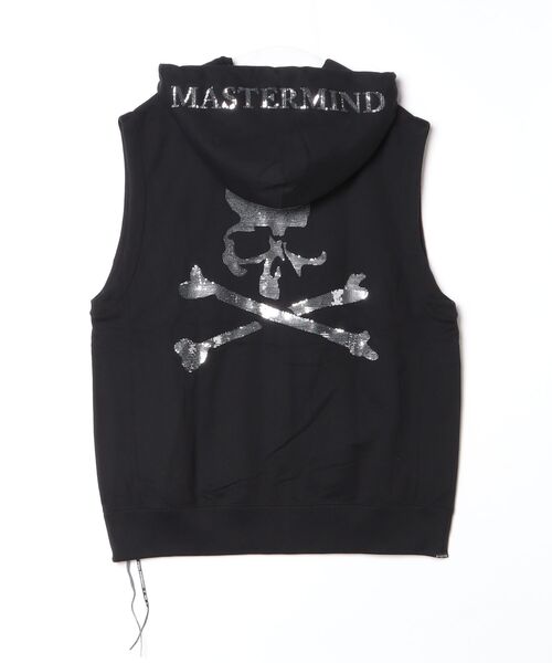 mastermind JAPAN(マスターマインド)の「SEQUIN SLEEVELESS HOODIE(パーカー・メンズ・ブラック・XL)」の2枚目の写真