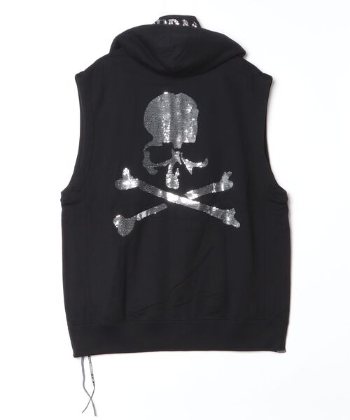 mastermind JAPAN(マスターマインド)の「SEQUIN SLEEVELESS HOODIE(パーカー・メンズ・ブラック・XL)」の3枚目の写真