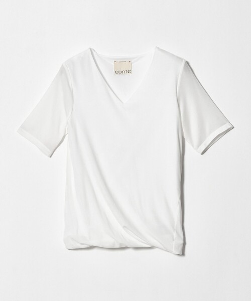 セール】conte｜コンテのTシャツ/カットソー（ホワイト/白色系・半袖
