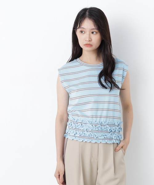 N.(N. Natural Beauty Basic)(エヌエヌナチュラルビューティーベーシック)の「ランダムボーダートップス(Tシャツ/カットソー・レディース・ネイビー系/ブラウン系その他/ブルー系その他2・フリ-)」の12枚目の写真