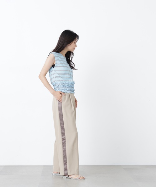 N.(N. Natural Beauty Basic)(エヌエヌナチュラルビューティーベーシック)の「ランダムボーダートップス(Tシャツ/カットソー・レディース・ネイビー系/ブラウン系その他/ブルー系その他2・フリ-)」の14枚目の写真