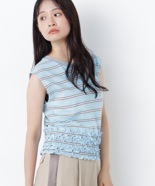 N.(N. Natural Beauty Basic)(エヌエヌナチュラルビューティーベーシック)の「ランダムボーダートップス(Tシャツ/カットソー・レディース・ネイビー系/ブラウン系その他/ブルー系その他2・フリ-)」の17枚目の写真