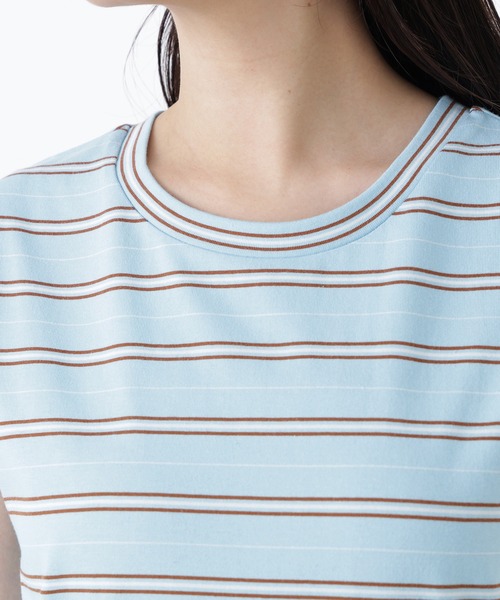 N.(N. Natural Beauty Basic)(エヌエヌナチュラルビューティーベーシック)の「ランダムボーダートップス(Tシャツ/カットソー・レディース・ネイビー系/ブラウン系その他/ブルー系その他2・フリ-)」の21枚目の写真