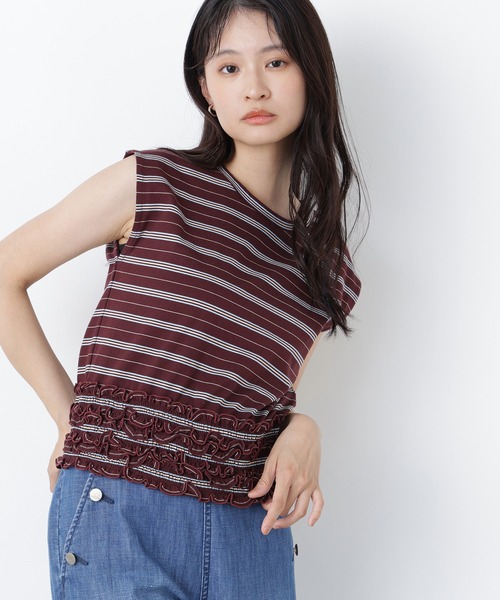 N.(N. Natural Beauty Basic)(エヌエヌナチュラルビューティーベーシック)の「ランダムボーダートップス(Tシャツ/カットソー・レディース・ネイビー系/ブラウン系その他/ブルー系その他2・フリ-)」の10枚目の写真