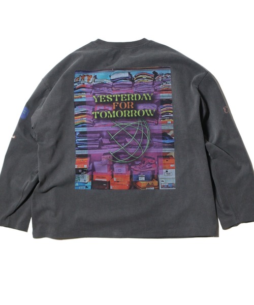NATAL DESIGN（ネイタルデザイン）の「ROOM MATE MULTI PRINT L/S TEE LA（Tシャツ/カットソー・メンズ・チャコールグレー・SMALL/MEDIUM/LARGE/X-LARGE）」の4枚目の写真
