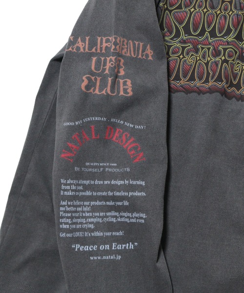 NATAL DESIGN（ネイタルデザイン）の「ROOM MATE MULTI PRINT L/S TEE LA（Tシャツ/カットソー・メンズ・チャコールグレー・SMALL/MEDIUM/LARGE/X-LARGE）」の6枚目の写真