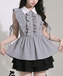 夢展望（ユメテンボウ）の「ペプラムトップス×ティアードスカパンセットアップ【大きいサイズあり】（セットアップ）」