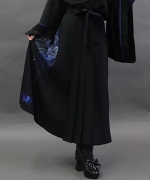 花火プリント袴スカート