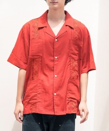 ROUGH TRADE（ラフトレード）の「【ROUGH TRADE/ラフトレード】【遊び心を持たせた大人にぴったりな一枚】キューバシャツ 半袖シャツ 麻 レーヨン 落ち感 リラックスシルエット フロント刺繍 ユニセックス（シャツ/ブラウス）」
