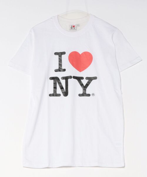 Revo.(レボ)の「GRAND SLAM グランドスラム I LOVE NY T-SHIRT アイ ラブ ニューヨーク ロゴプリント Tシャツ(Tシャツ/カットソー・メンズ・ホワイト/ブラック・XL/S/L/M)」の2枚目の写真