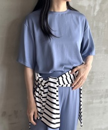 SILKY TWILL TEE BLOUSE / シルキー ツイル ティー ブラウス