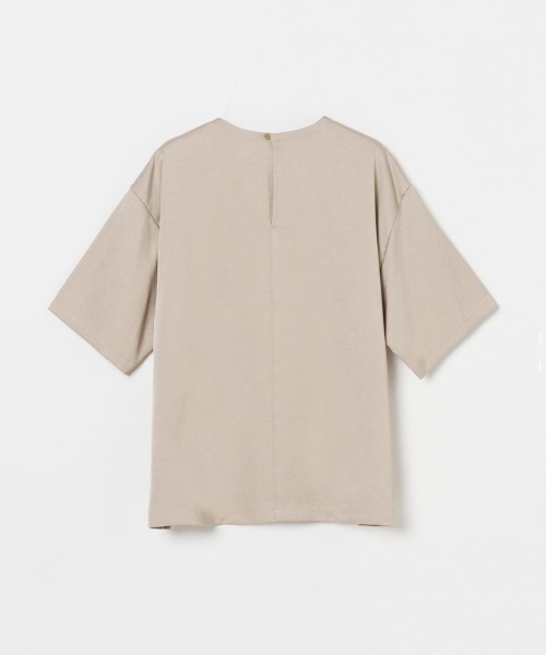 HELIOPOLE(エリオポール)の「SILKY TWILL TEE BLOUSE / シルキー ツイル ティー ブラウス(シャツ/ブラウス・レディース・ブルー/ベージュ・38)」の3枚目の写真