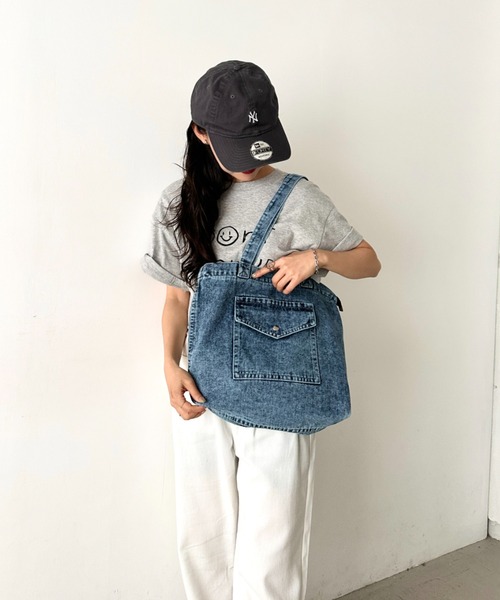 NATURALIST（ナチュラリスト）の「デニムフロントポケット トートバッグ/ユニセックス（トートバッグ・レディース・ダークブルー/ブラック/ブルー・FREE）」の11枚目の写真