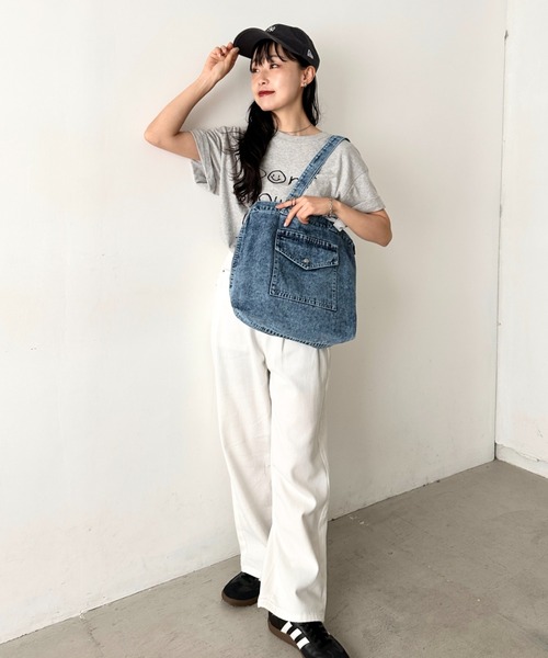 NATURALIST（ナチュラリスト）の「デニムフロントポケット トートバッグ/ユニセックス（トートバッグ・レディース・ダークブルー/ブラック/ブルー・FREE）」の12枚目の写真