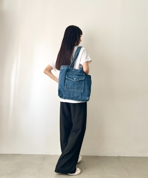 NATURALIST（ナチュラリスト）の「デニムフロントポケット トートバッグ/ユニセックス（トートバッグ・レディース・ダークブルー/ブラック/ブルー・FREE）」の18枚目の写真