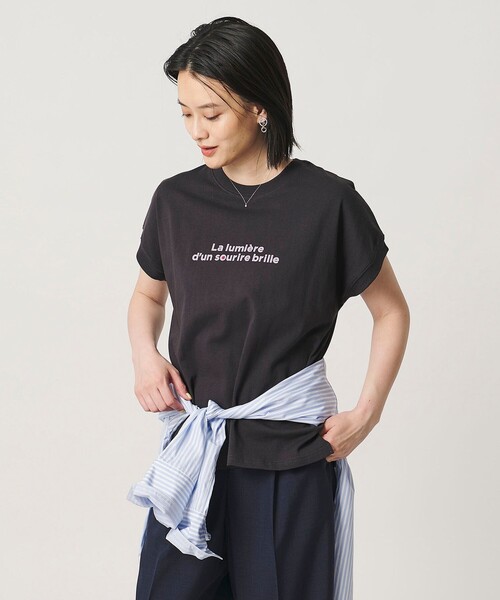A DAY IN THE LIFE UNITED ARROWS(アデイインザライフユナイテッドアローズ)の「クリニクラウン プリントTシャツ <A DAY IN THE LIFE>(Tシャツ/カットソー・レディース・ホワイト/モカ/ダークグレー・FREE)」の3枚目の写真
