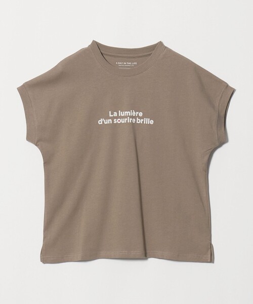 A DAY IN THE LIFE UNITED ARROWS(アデイインザライフユナイテッドアローズ)の「クリニクラウン プリントTシャツ <A DAY IN THE LIFE>(Tシャツ/カットソー・レディース・ホワイト/モカ/ダークグレー・FREE)」の1枚目の写真