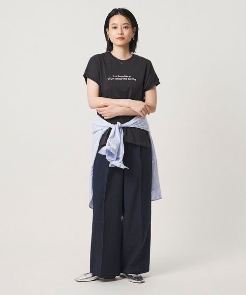 A DAY IN THE LIFE UNITED ARROWS(アデイインザライフユナイテッドアローズ)の「クリニクラウン プリントTシャツ <A DAY IN THE LIFE>(Tシャツ/カットソー・レディース・ホワイト/モカ/ダークグレー・FREE)」の5枚目の写真