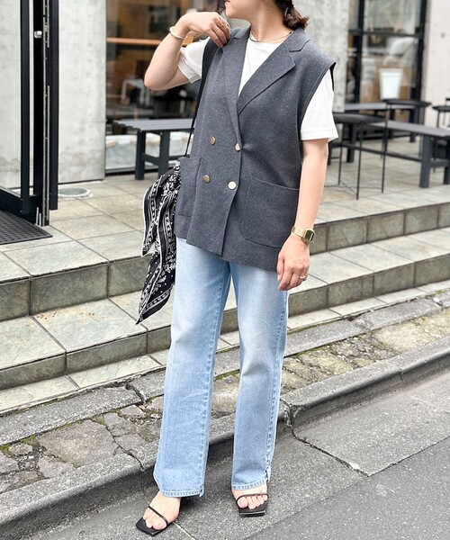 NOLLEY’S(ノーリーズ)の「テーラーWベスト(ベスト・レディース・ネイビー/グレー・38)」の13枚目の写真