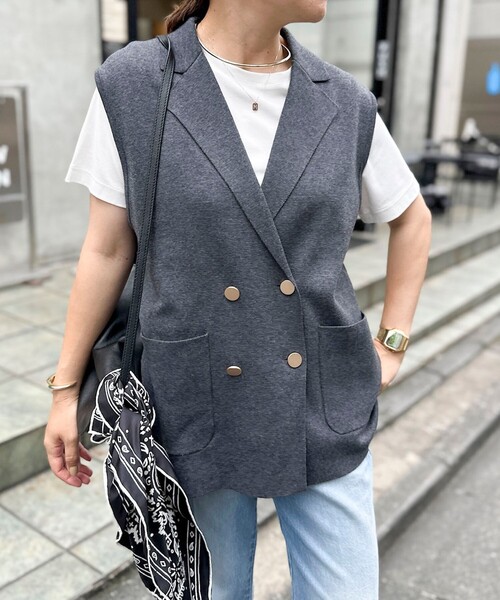 NOLLEY’S(ノーリーズ)の「テーラーWベスト(ベスト・レディース・ネイビー/グレー・38)」の16枚目の写真