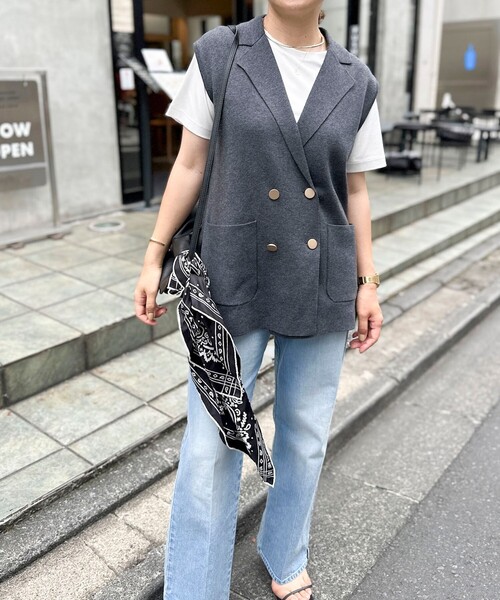 NOLLEY’S(ノーリーズ)の「テーラーWベスト(ベスト・レディース・ネイビー/グレー・38)」の17枚目の写真