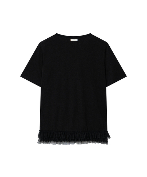 UGLY SHADOW(アグリーシャドウ)の「フリルカンカンTシャツ(ブラック)(Tシャツ/カットソー・レディース・その他・FREE)」の5枚目の写真