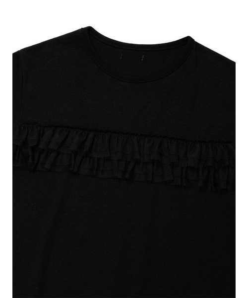 UGLY SHADOW(アグリーシャドウ)の「フリルカンカンTシャツ(ブラック)(Tシャツ/カットソー・レディース・その他・FREE)」の6枚目の写真