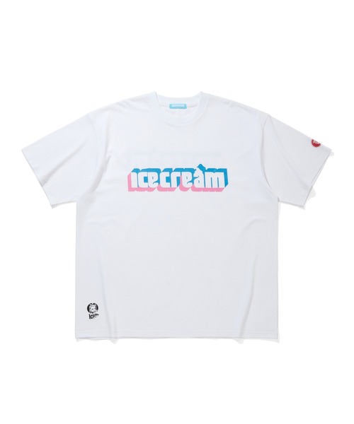 ICECREAM(アイスクリーム)の「COTTON T-SHIRT_ICECREAM(Tシャツ/カットソー・メンズ・ホワイト/ブラック/ピンク・SMALL/MEDIUM/LARGE/X-LARGE)」の1枚目の写真