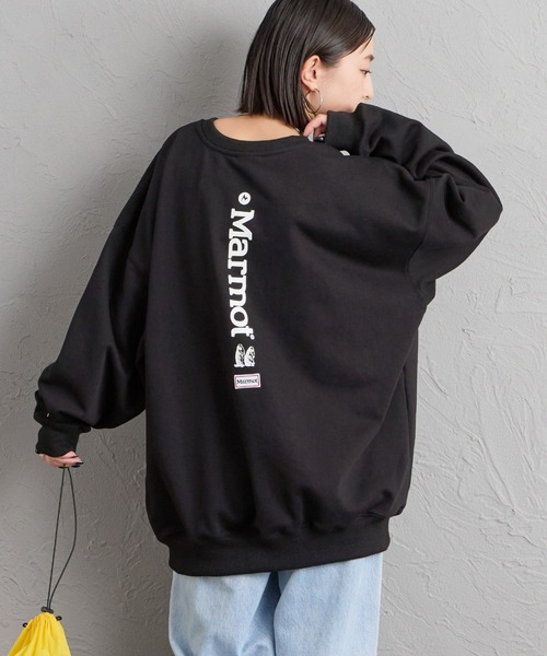 MARMOT（マーモット）の「【WEB先行予約】[Marmot/マーモット] 別注 バーティカルロゴ バックプリントスウェット（スウェット・レディース・チャコール/ブラック/ベージュ・XL/M/S/L）」の10枚目の写真
