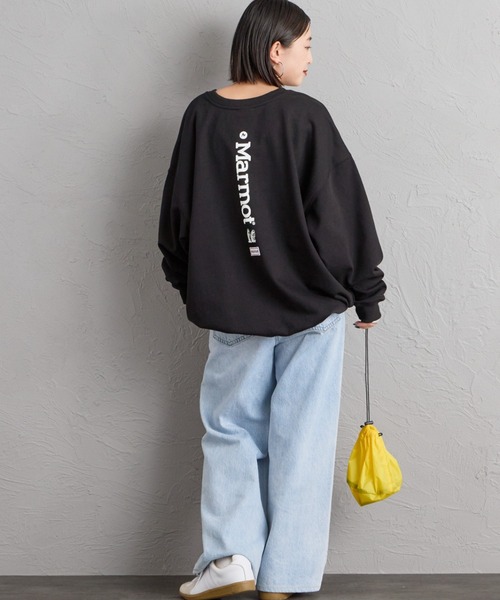 MARMOT（マーモット）の「【WEB先行予約】[Marmot/マーモット] 別注 バーティカルロゴ バックプリントスウェット（スウェット・レディース・チャコール/ブラック/ベージュ・XL/M/S/L）」の13枚目の写真