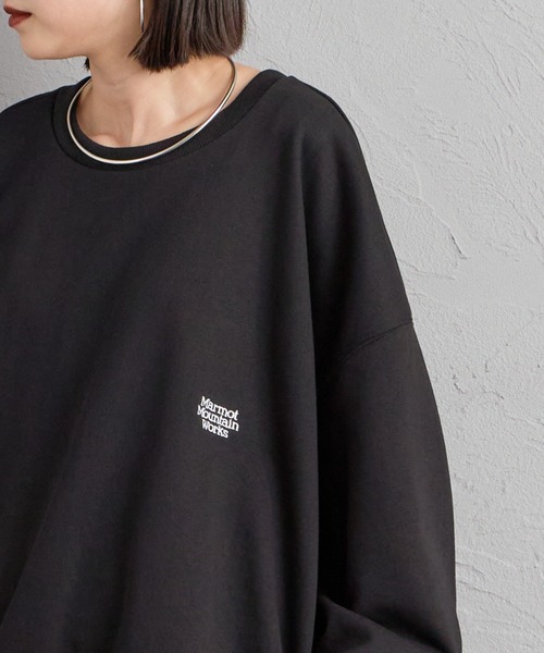 MARMOT（マーモット）の「【WEB先行予約】[Marmot/マーモット] 別注 バーティカルロゴ バックプリントスウェット（スウェット・レディース・チャコール/ブラック/ベージュ・XL/M/S/L）」の14枚目の写真