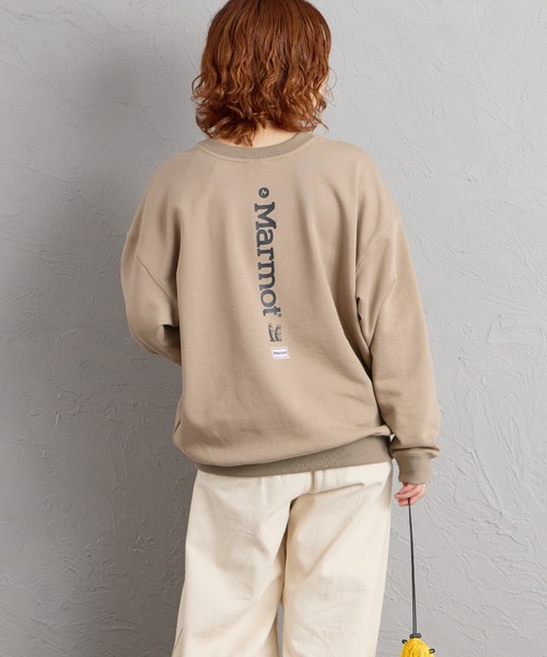 MARMOT（マーモット）の「【WEB先行予約】[Marmot/マーモット] 別注 バーティカルロゴ バックプリントスウェット（スウェット・レディース・チャコール/ブラック/ベージュ・XL/M/S/L）」の21枚目の写真