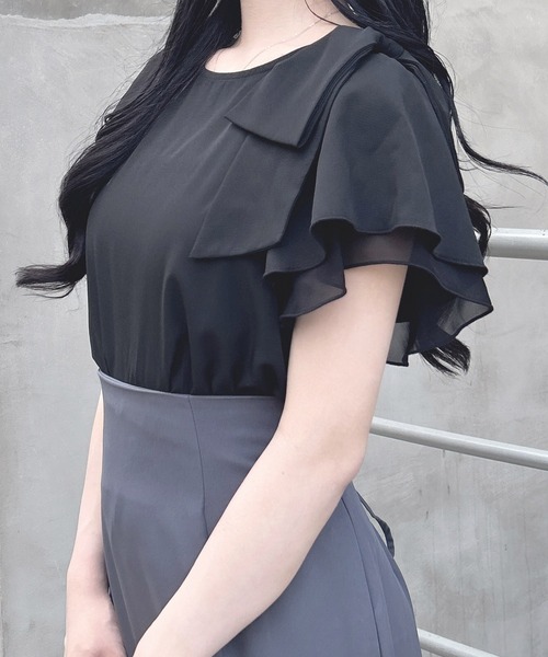 INGNI(イング)の「肩リボンフレアスリーブブラウス(シャツ/ブラウス・レディース・ネイビー/ブラック/オフホワイト・M)」の11枚目の写真