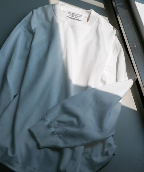 URBAN RESEARCH DOORS(アーバンリサーチドアーズ)の「10.5オンス ヘビーウェイトロングスリーブ Tシャツ(Tシャツ/カットソー・メンズ・グレー系その他/ホワイト/チャコールグレー・MEDIUM/LARGE)」の2枚目の写真