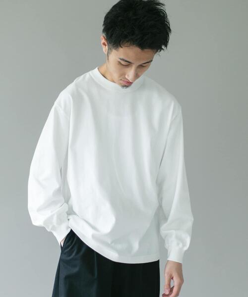 URBAN RESEARCH DOORS(アーバンリサーチドアーズ)の「10.5オンス ヘビーウェイトロングスリーブ Tシャツ(Tシャツ/カットソー・メンズ・グレー系その他/ホワイト/チャコールグレー・MEDIUM/LARGE)」の7枚目の写真