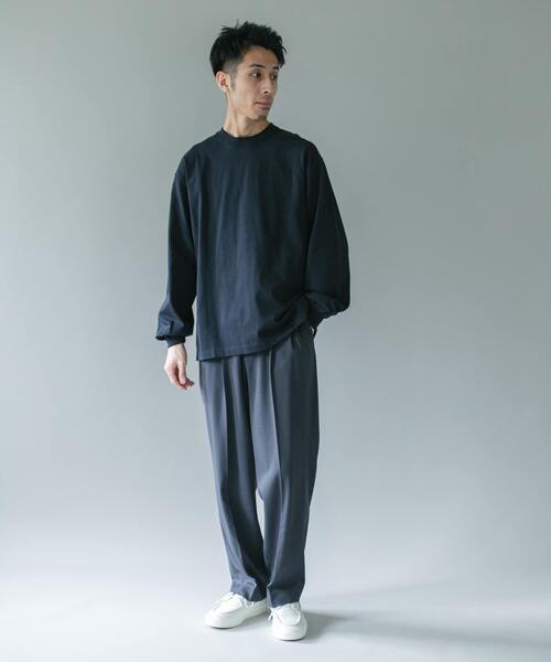 URBAN RESEARCH DOORS(アーバンリサーチドアーズ)の「10.5オンス ヘビーウェイトロングスリーブ Tシャツ(Tシャツ/カットソー・メンズ・グレー系その他/ホワイト/チャコールグレー・MEDIUM/LARGE)」の22枚目の写真