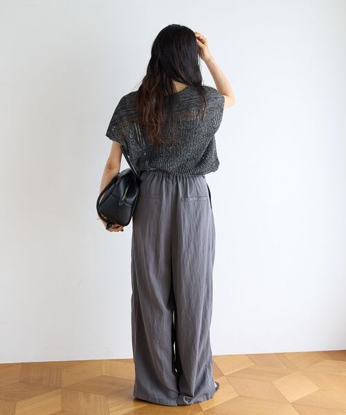 le.coeur blanc(ルクールブラン)の「バイオウォッシュタックワイドパンツ(その他パンツ・レディース・チャコールグレー/ベージュ・38)」の16枚目の写真