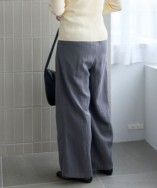 le.coeur blanc(ルクールブラン)の「バイオウォッシュタックワイドパンツ(その他パンツ・レディース・チャコールグレー/ベージュ・38)」の21枚目の写真