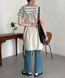 バッグ付きスエードミニワンピース